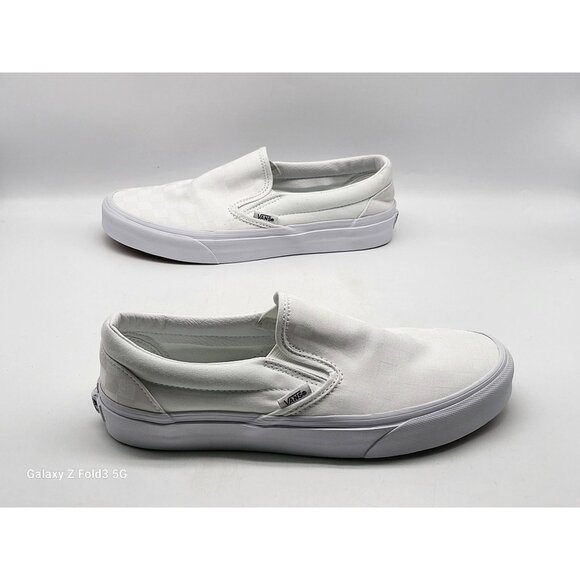 Vans‎ Classic Slip On VN000EYEX1 Wom Shoes Sneakers White Skate Size 8.5 - Picture 4 of 10